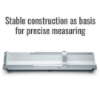 SECA 416 infantometer with extra-large design, sturdy build, and trough-shaped area for precise baby and toddler measurements. Includes a top-side scale and clear indicator for easy, accurate readings.