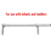 SECA measuring rod with large head and foot positioners, foldable calipers, and durable aluminum construction, designed for secure mounting on tables or walls and mobile use.