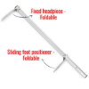 SECA 207: Fixed headpiece with foldable and sliding foot positioner for easy length measurement.