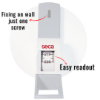 SECA 206 Measuring Tape: Easily wall-mounted with a single screw and features a clear, easy-to-read display