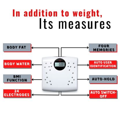 The Sensa 804 evaluates nutritional status with high reliability, thanks to its cleverly designed foot-shaped electrodes that ensure accurate readings. Its elegant design and rounded weighing platform offer both aesthetic appeal and comfort.