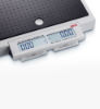 This scale combines lightweight construction, robust durability, and user-friendly design. It features long-life batteries for humidity-resistant precision and includes a toe-tap push button for effortless operation during consecutive examinations. The double display enables simultaneous viewing of results from various perspectives, while the 2-in-1 button efficiently weighs children held by their parents.